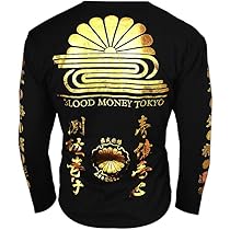 ヤクザハンド　893ハンド　Tシャツ　XL 半袖 Tシャツ 服 龍 不動明王 梵字 和柄 mbt-20001黒 金 メンズ